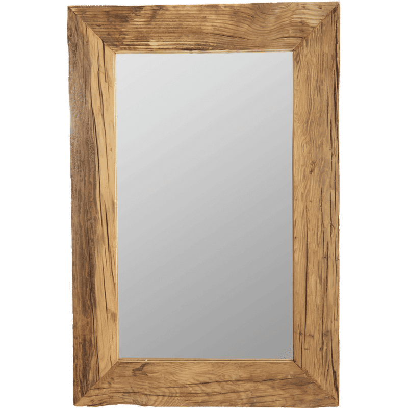 Miroir House Doctor Pure avec cadre, Bois naturel