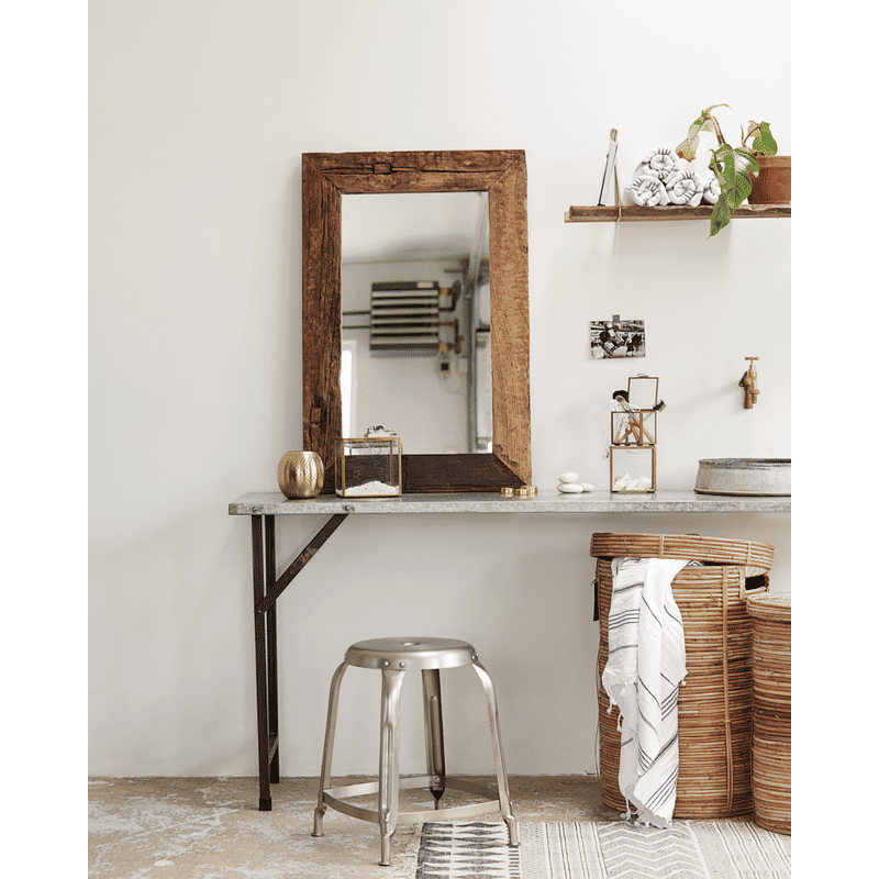 Miroir House Doctor Pure avec cadre, Bois naturel
