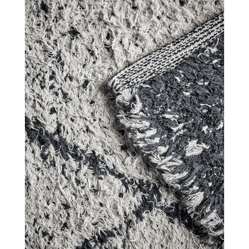 Tapis Cruz de House Doctor, Noir, Blanc cassé