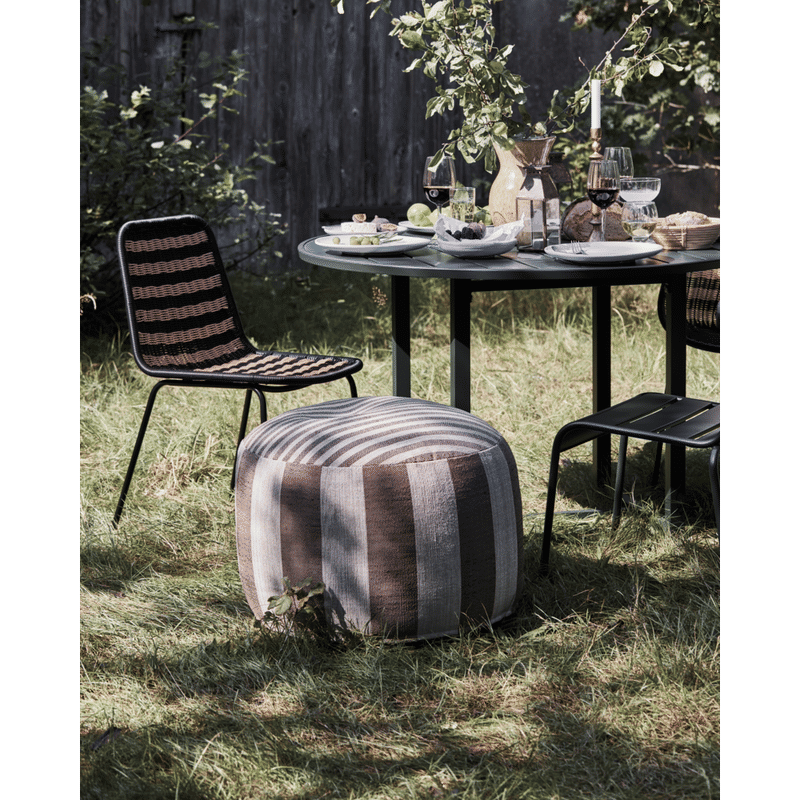 Puf Alfo de House Doctor, marrón; blanco