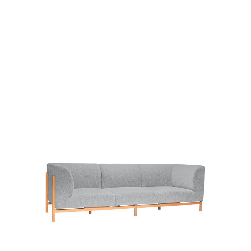Hübsch Moment 3-Sitzer-Sofa, grau