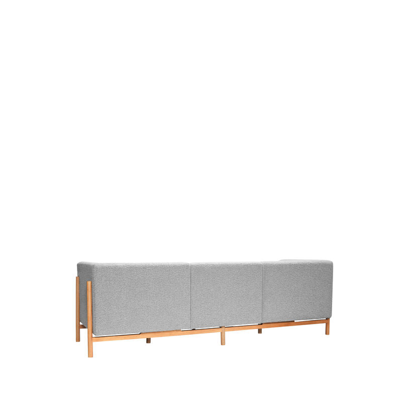Hübsch Moment 3-Sitzer-Sofa, grau