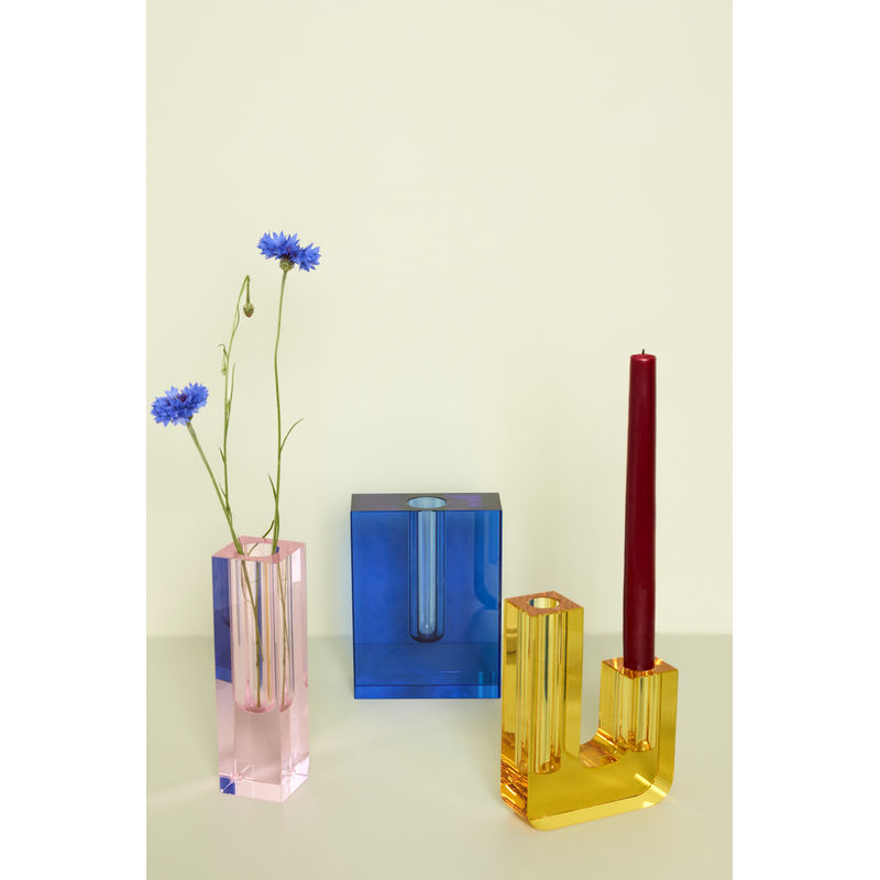 Hübsch Block Vase Azul