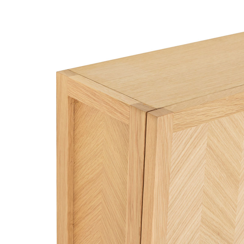 Hübsch Herringbone schoenenkast, naturel hout