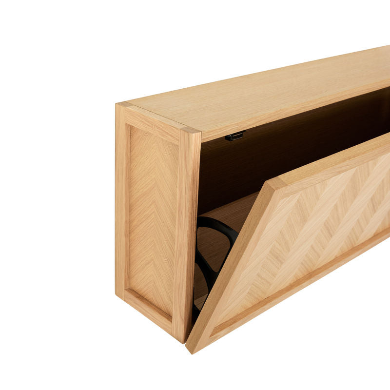 Hübsch Herringbone schoenenkast, naturel hout