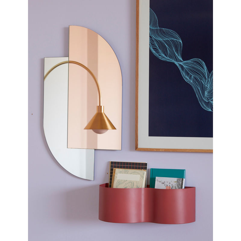 Hübsch Caja Flor Ola Roja