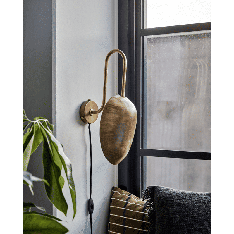 House Doctor Swan wandlamp, Messing