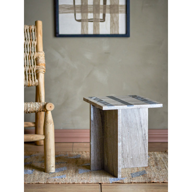 Bloomingville Clea Beistelltisch, Braun, Marmor