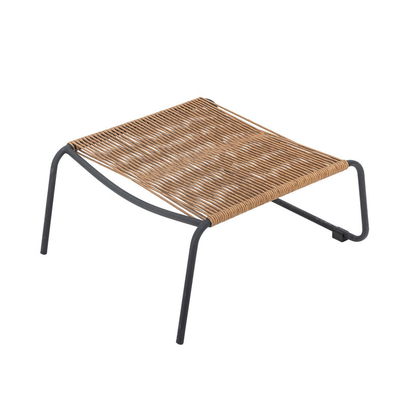 Bloomingville Boel chaise longue avec tabouret, métal