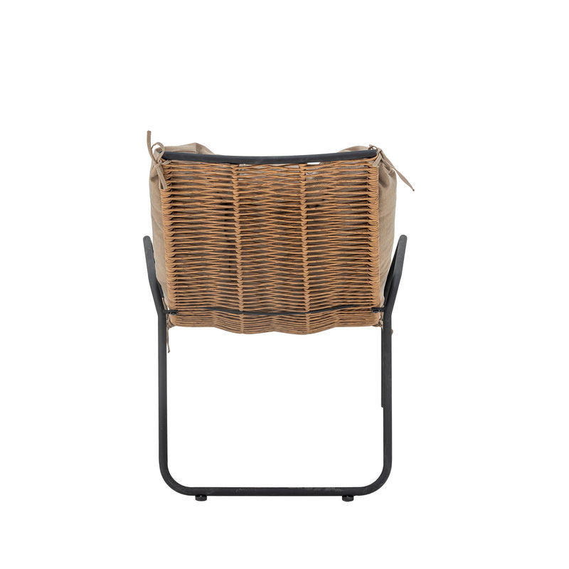 Bloomingville Boel chaise longue avec tabouret, métal