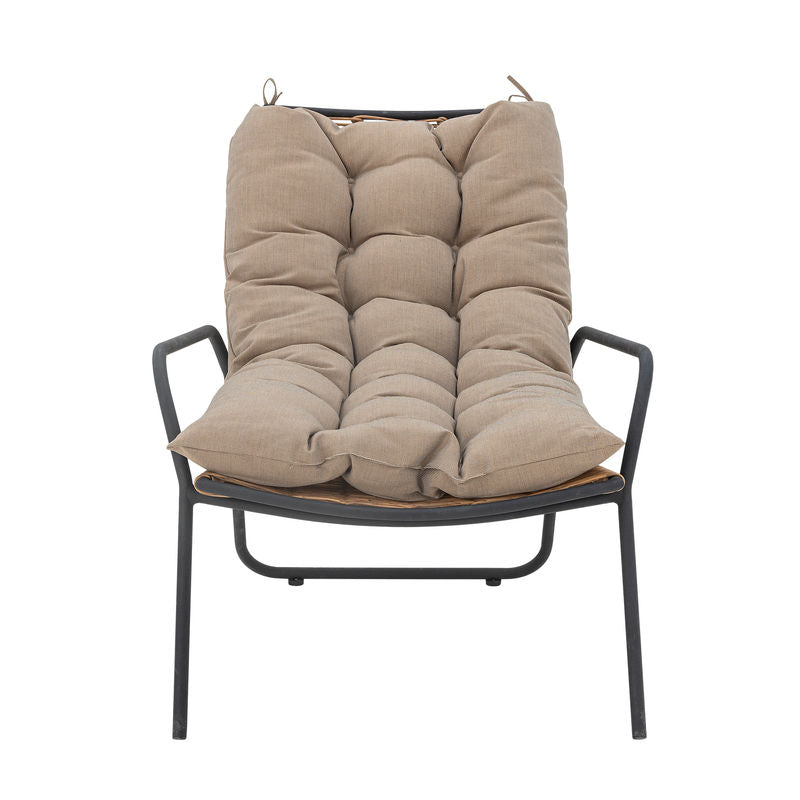 Bloomingville Boel chaise longue avec tabouret, métal
