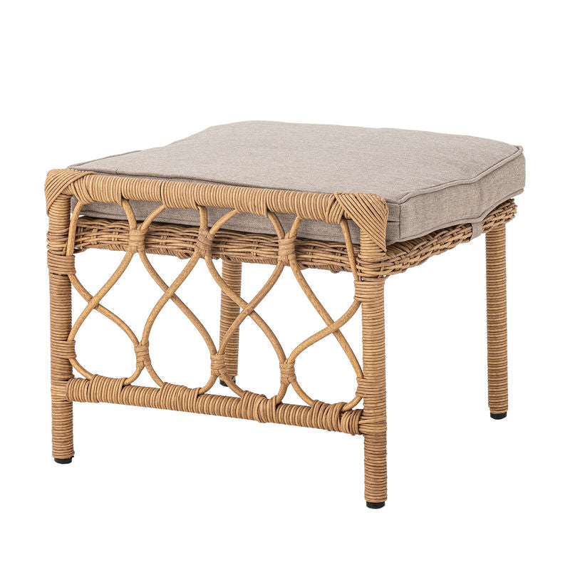 Bloomingville Belluce Loungesessel mit Fußhocker, natur