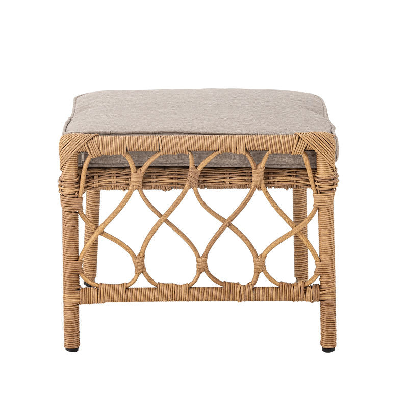 Bloomingville Belluce Loungesessel mit Fußhocker, natur