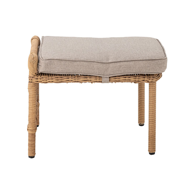 Bloomingville Belluce Loungesessel mit Fußhocker, natur