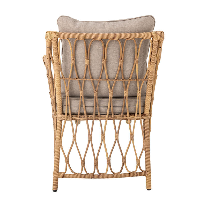 Bloomingville Belluce Loungesessel mit Fußhocker, natur