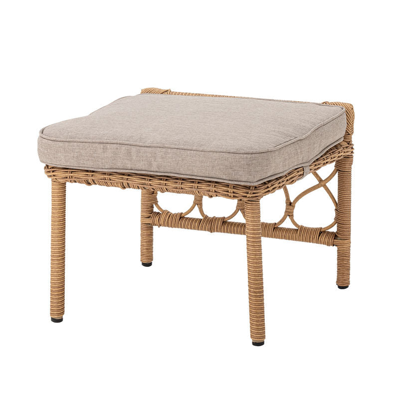 Bloomingville Belluce Loungesessel mit Fußhocker, natur