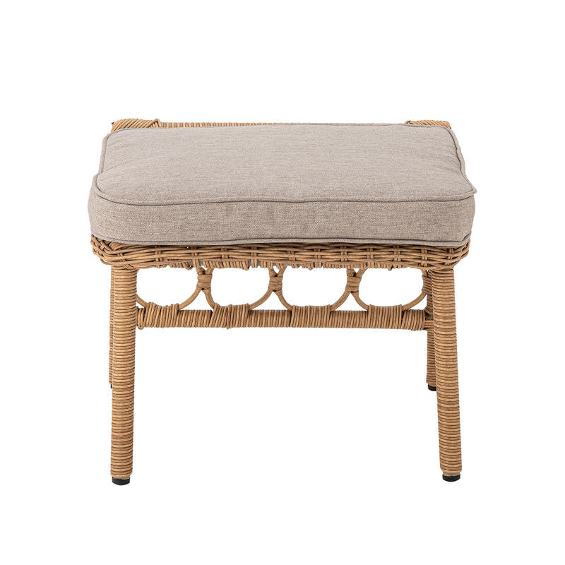 Bloomingville Belluce Loungesessel mit Fußhocker, natur