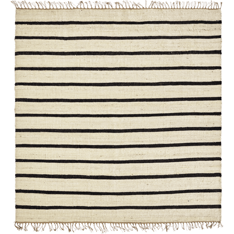 Tapis Sima de House Doctor, Noir, Naturel