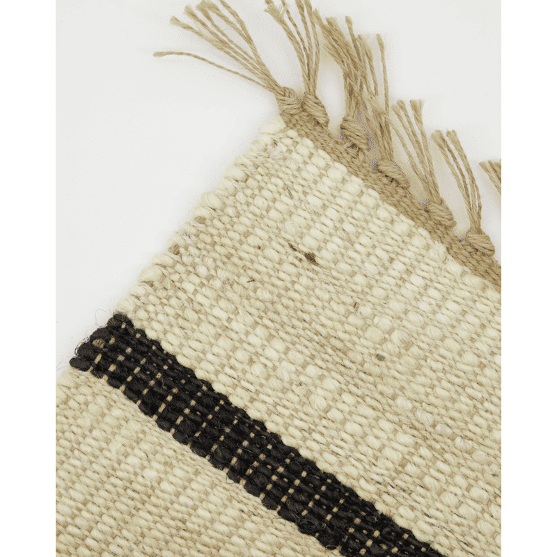 Tapis Sima de House Doctor, Noir, Naturel