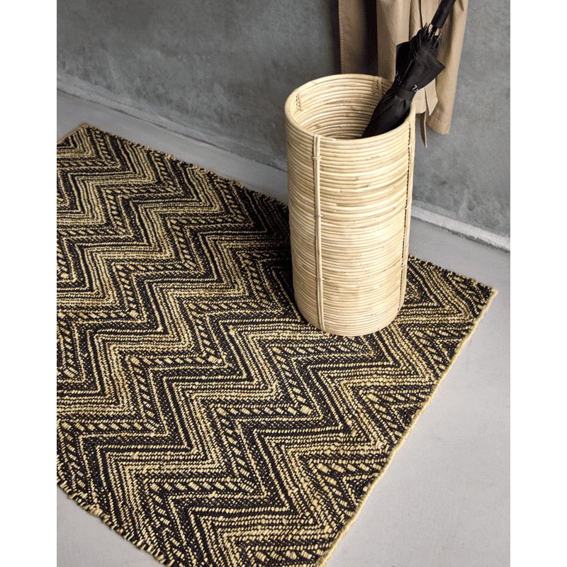 Tapis Monta de House Doctor, Noir, Naturel