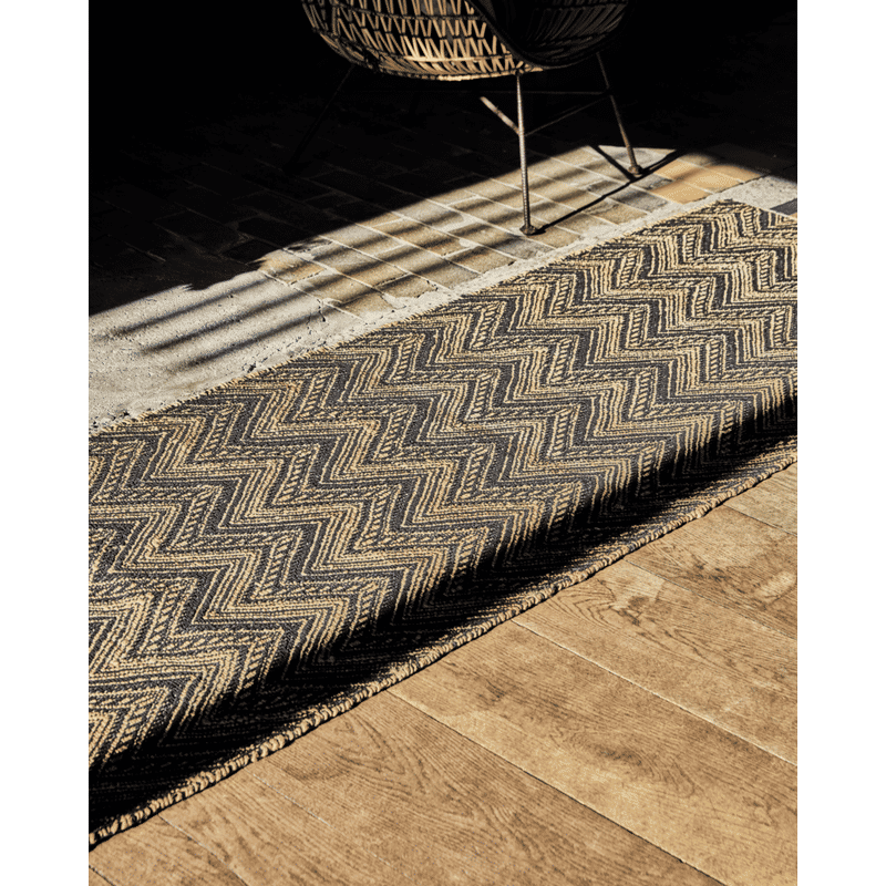 Tapis Monta de House Doctor, Naturel, Noir