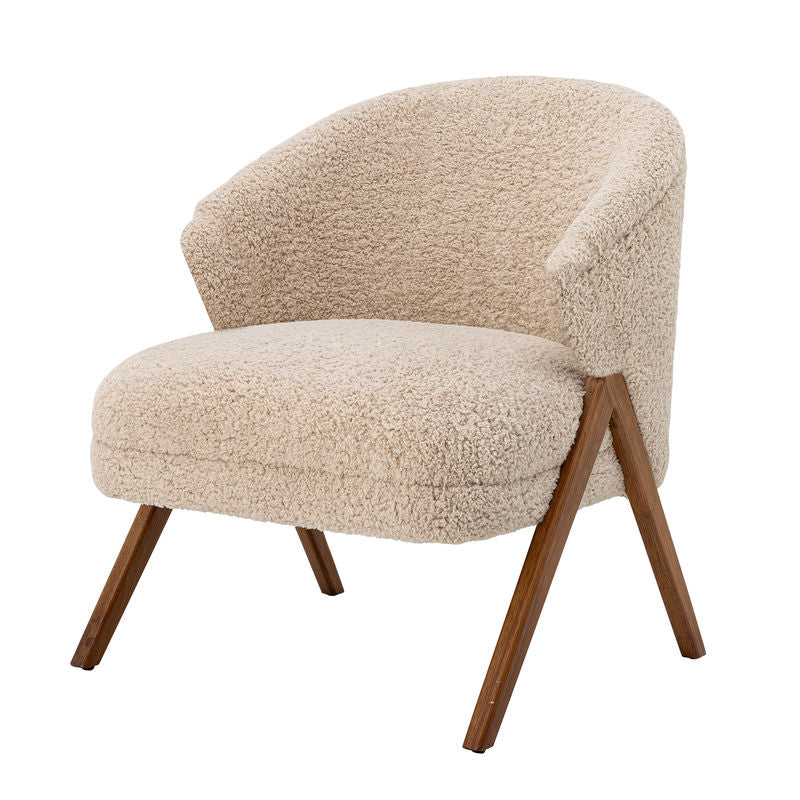 Bloomingville Camino Lounge Stuhl, Natur, Holz, Baumwolle