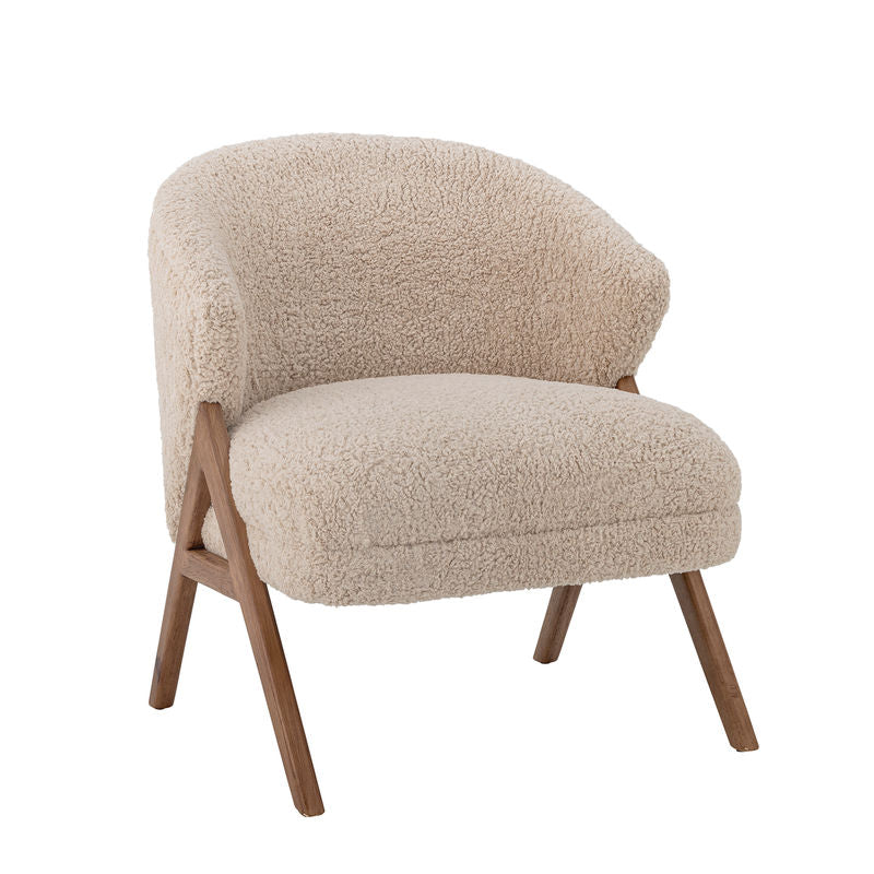 Bloomingville Camino Lounge Stuhl, Natur, Holz, Baumwolle