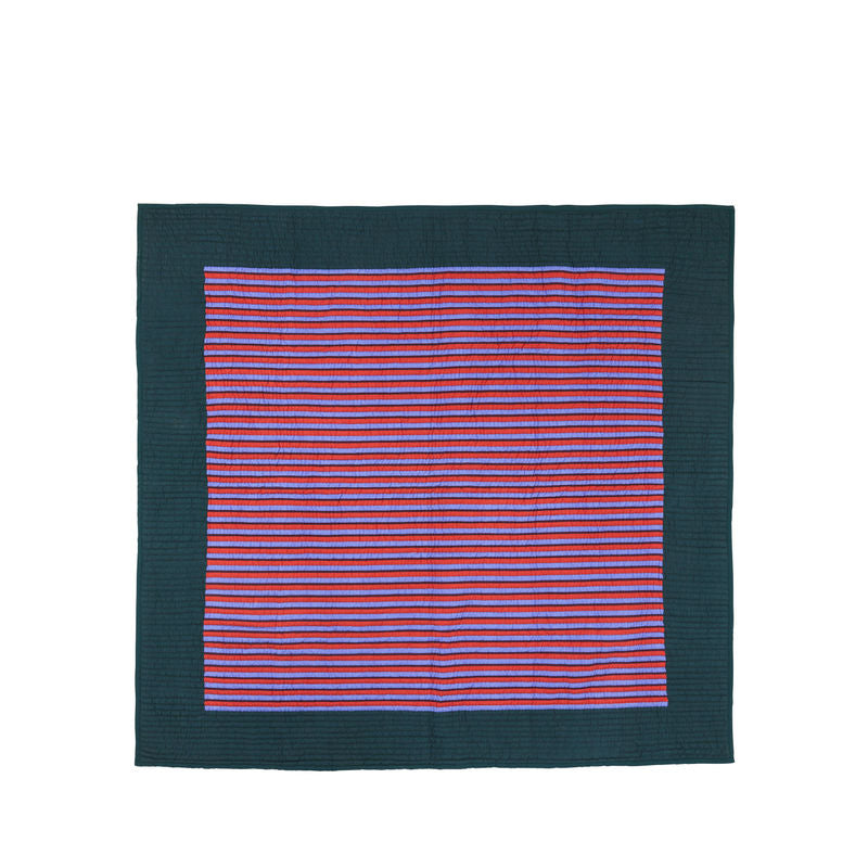 Pretty Twist Sprei Stripe 260x260 Pétrole/Multicolore