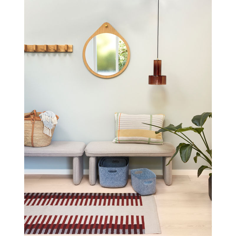 Cestas azules de fieltro Hübsch Mellow (juego de 4)