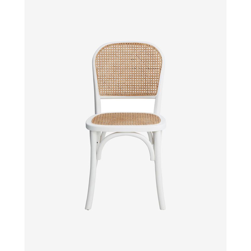 Nordal Wicky Stuhl, weiß, Rattan, Holz