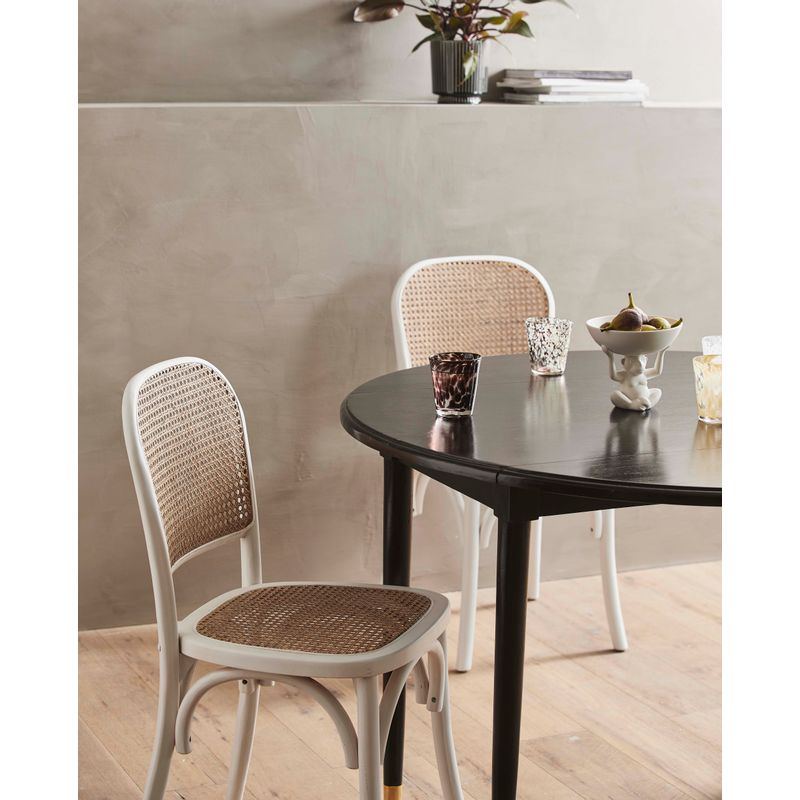 Nordal Wicky Stuhl, weiß, Rattan, Holz