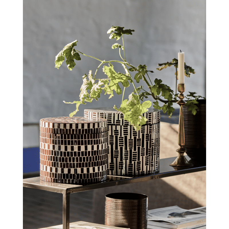 House Doctor Lango Aufbewahrungsboxen, Braun, Natur