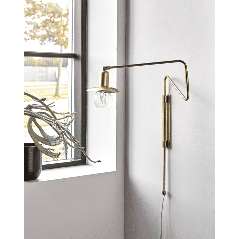 House Doctor Swing Wandlamp, Messing