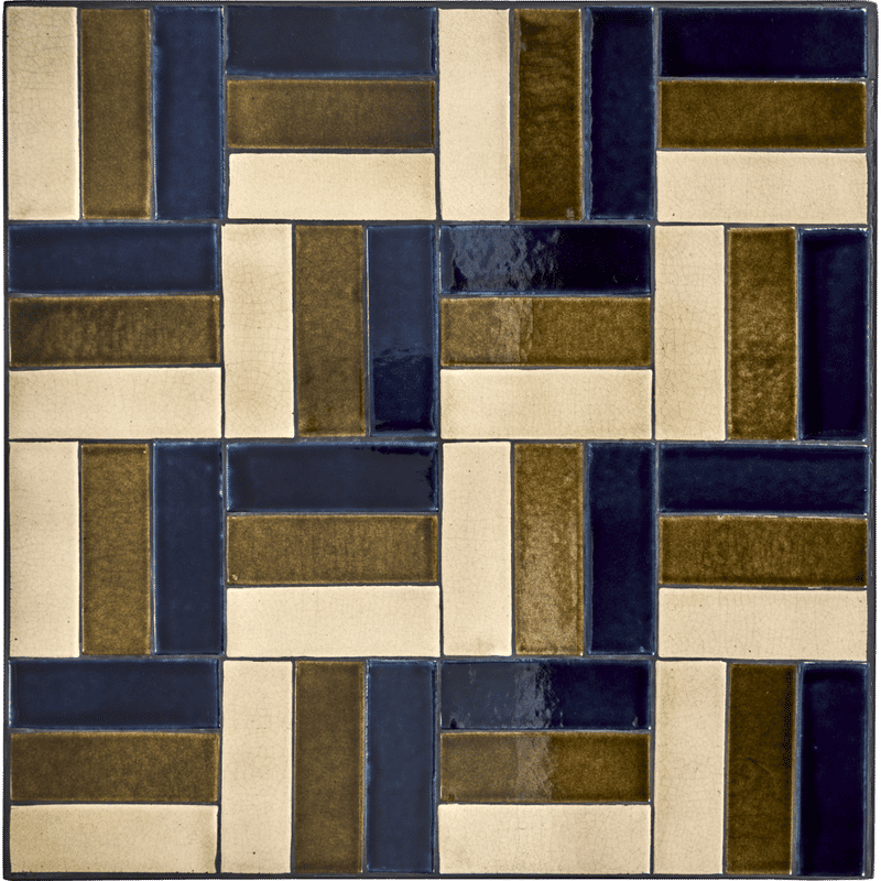 Mesa geométrica de House Doctor, Marrón, Azul