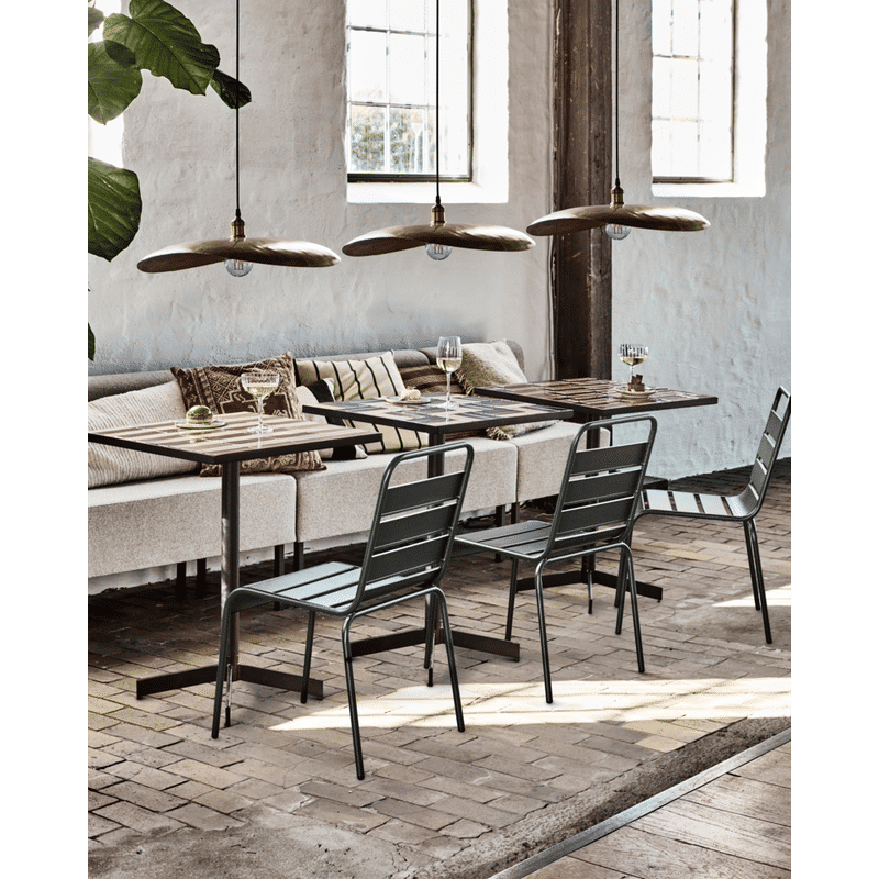 House Doctor Geometric tafel, Bruin, Blauw