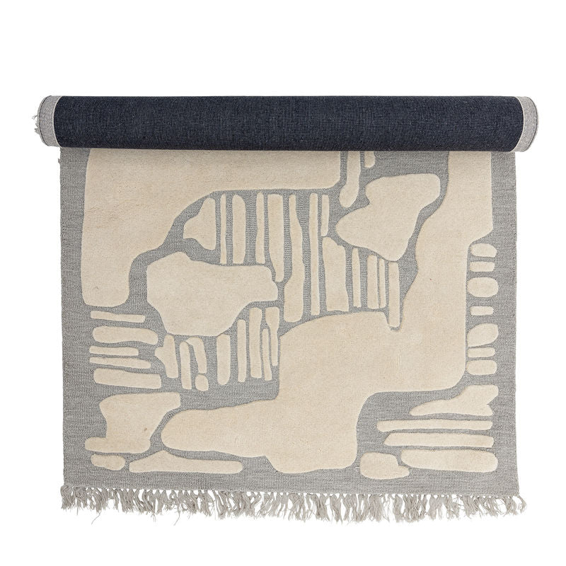 Tapis Bloomingville Napoli, Gris, Laine