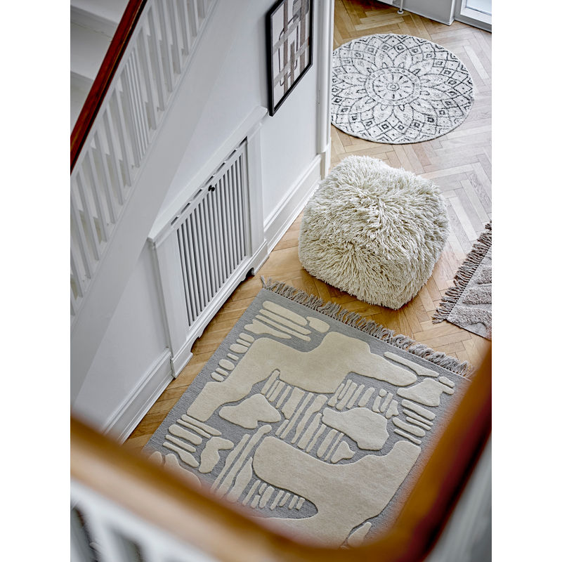 Tapis Bloomingville Napoli, Gris, Laine