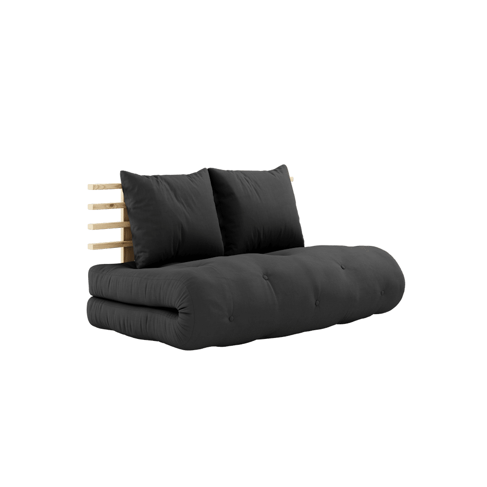 Karup Diseño SHIN SANO CLARO LACADO W. SET COLCHÓN SHIN SANO GRIS OSCURO