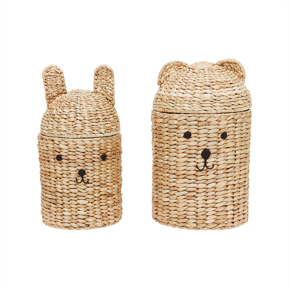 OYOY MINI Bear & Rabbit Cesta de almacenamiento-Juego de 2