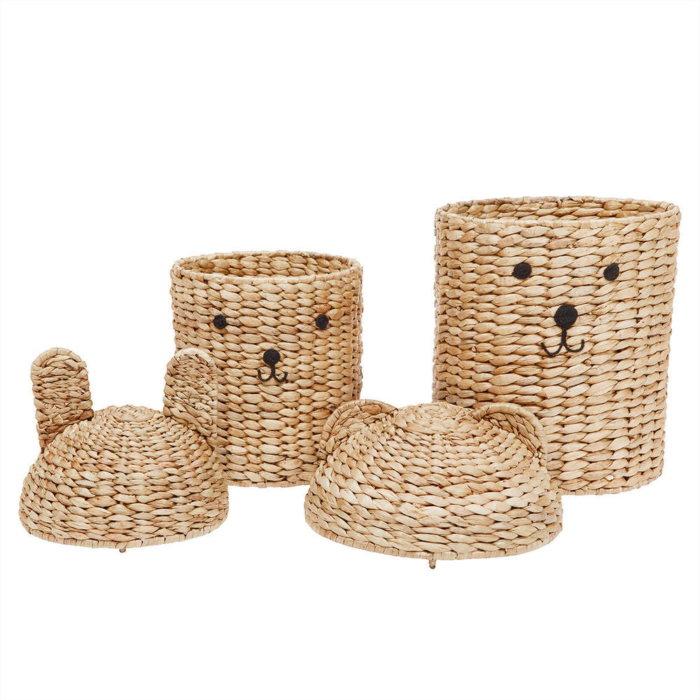 OYOY MINI Bear & Rabbit Cesta de almacenamiento-Juego de 2