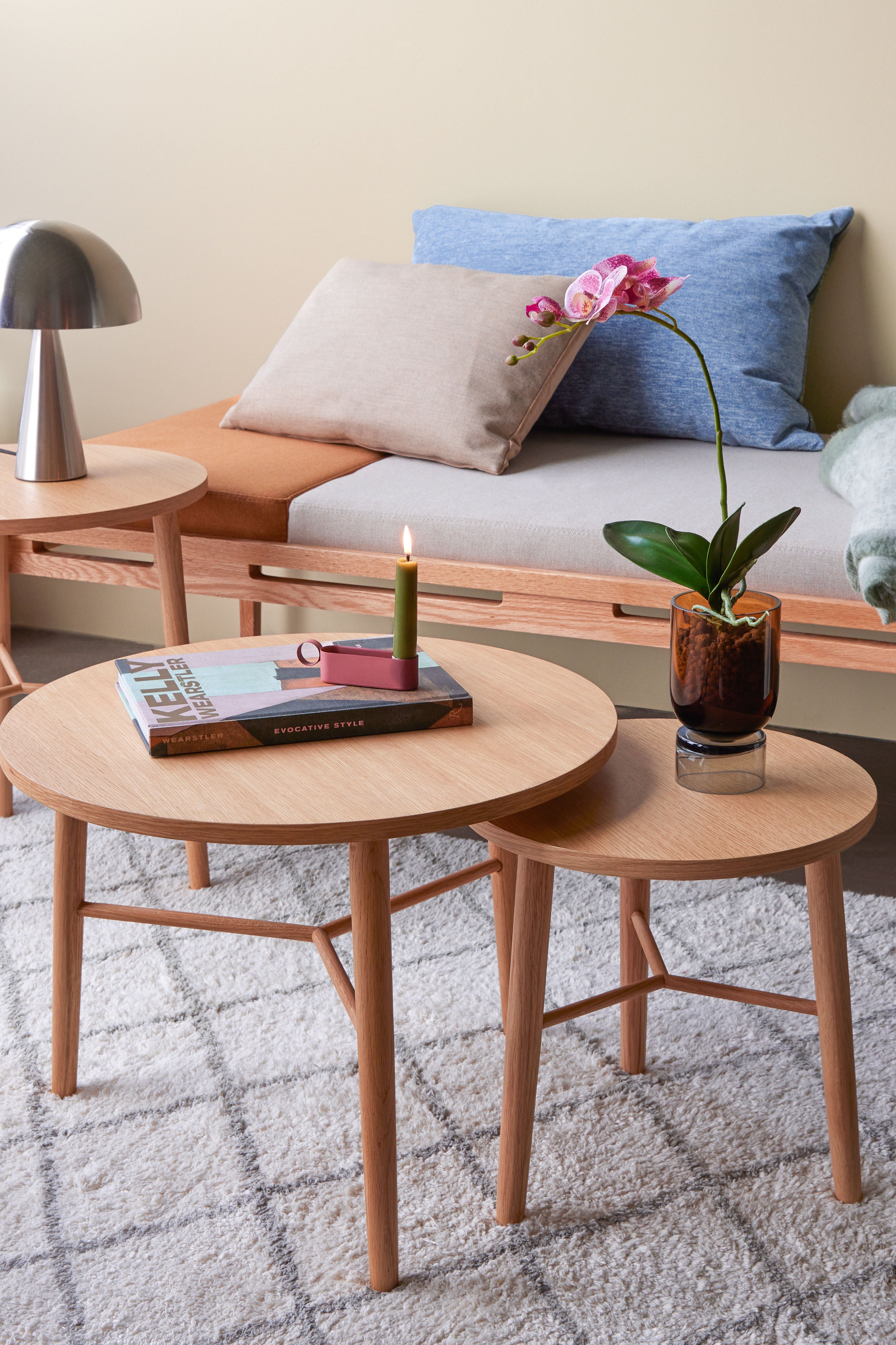 Hübsch Tripple Tafels Naturel (set van 3)