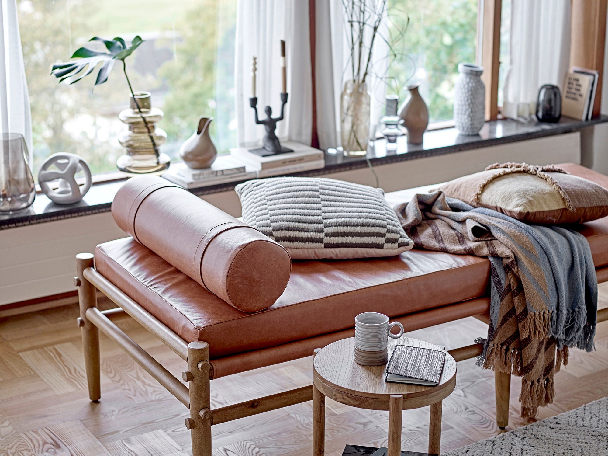 Bloomingville Aysia Daybed, Naturaleza, Cuero