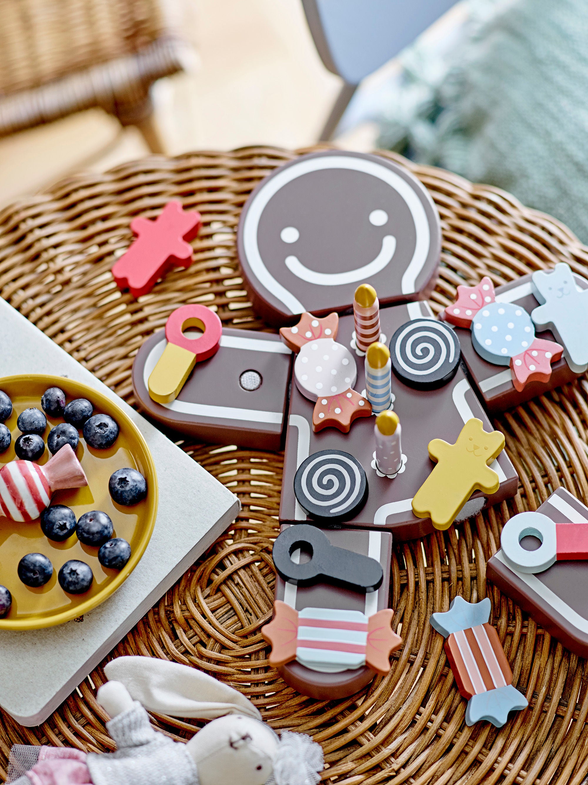 Bloomingville MINI Tala Playset, comida, marrón, MDF