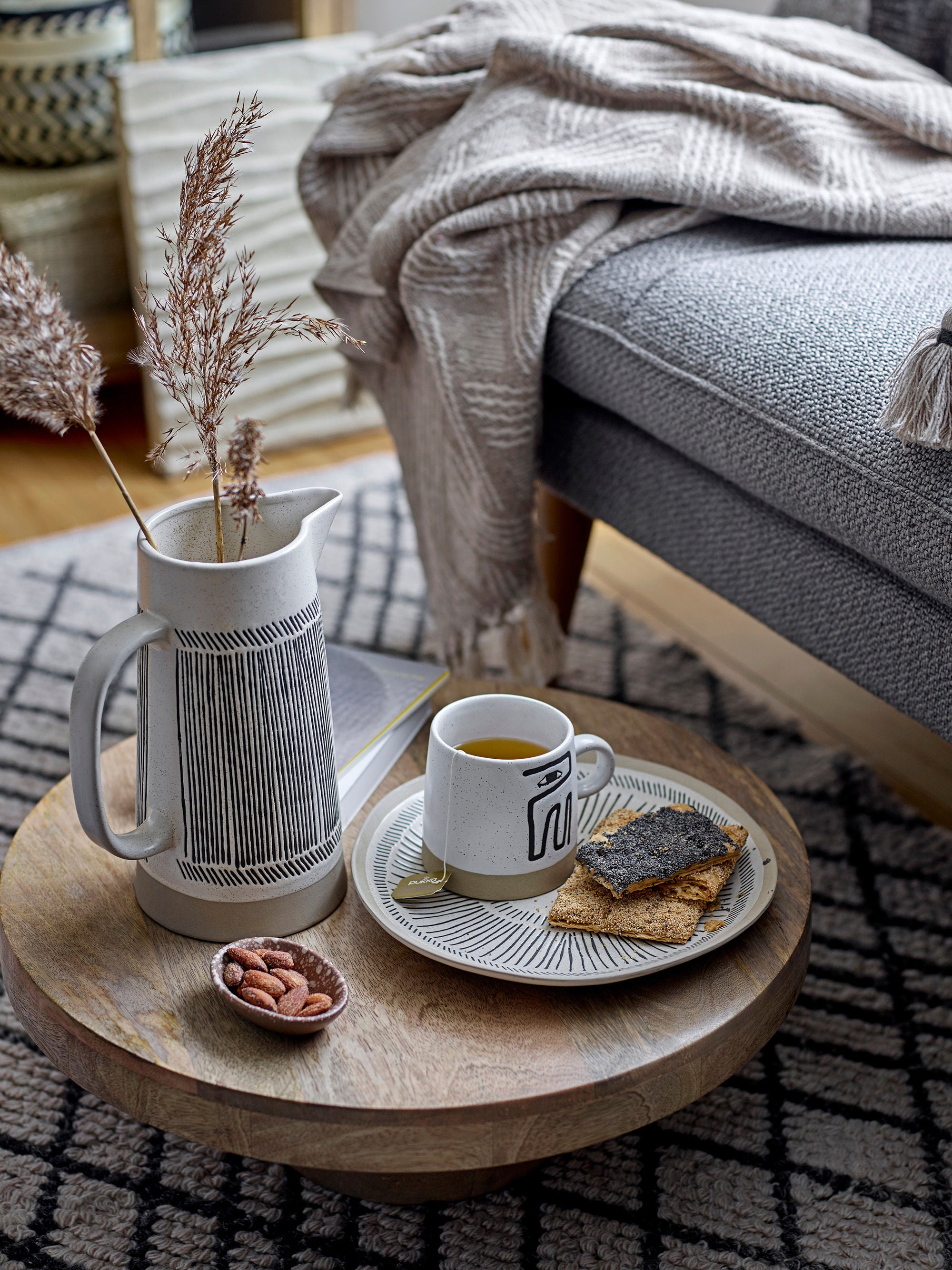 Bloomingville Eliana Taza, Gris, Gres