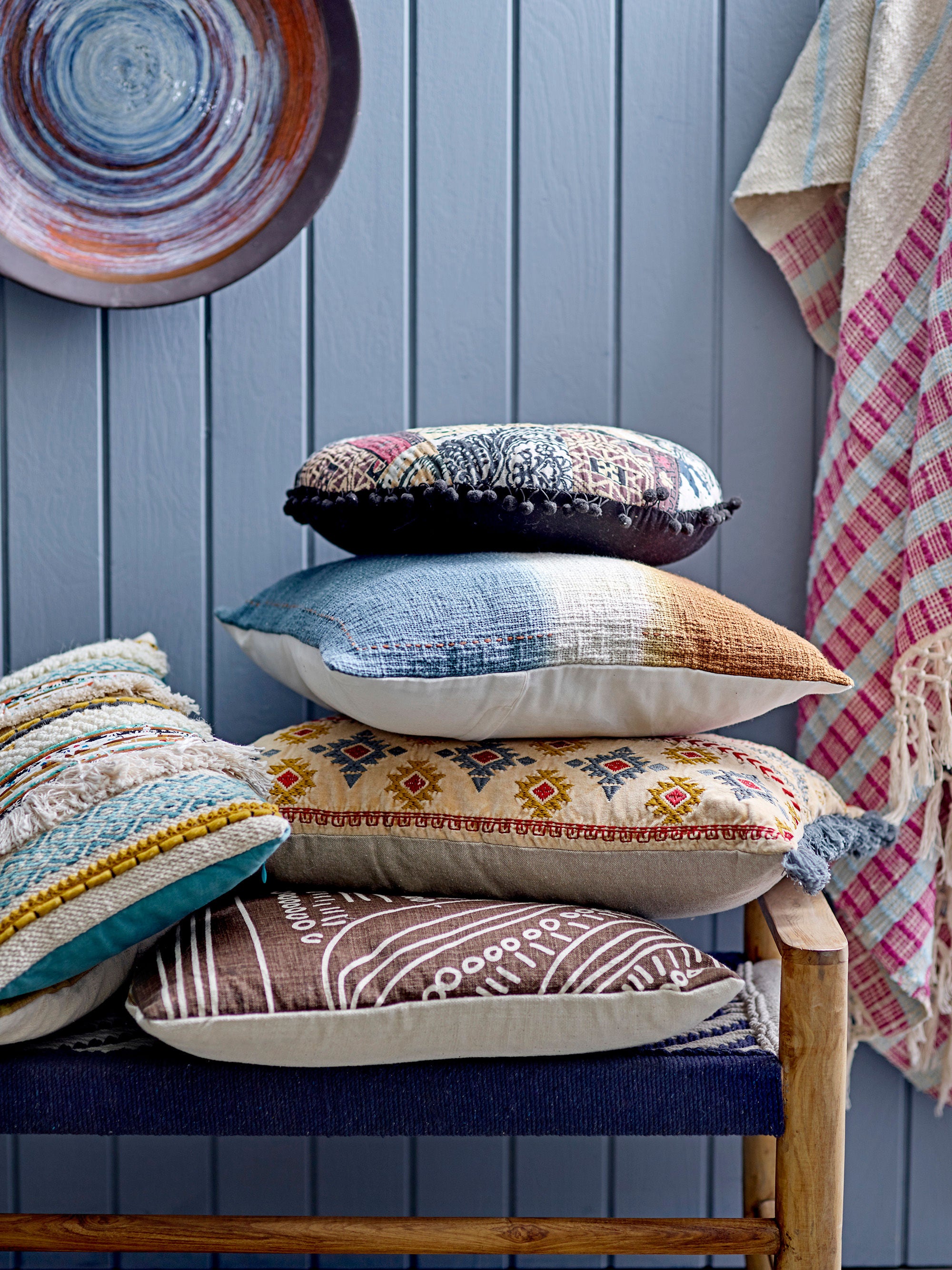 Creative Collection Romir Coussin, Marron, Coton