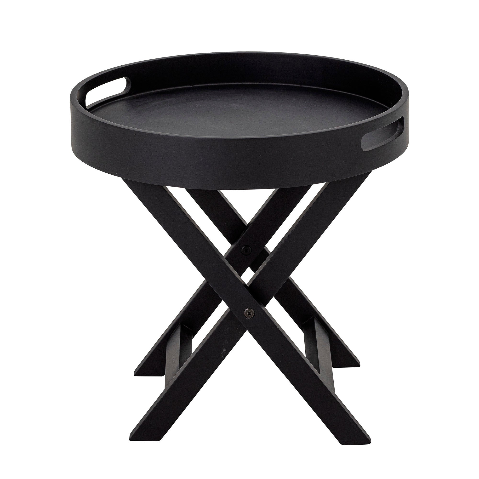 Bloomingville Table d'appoint Freya, Noir, Bois d'hévéa