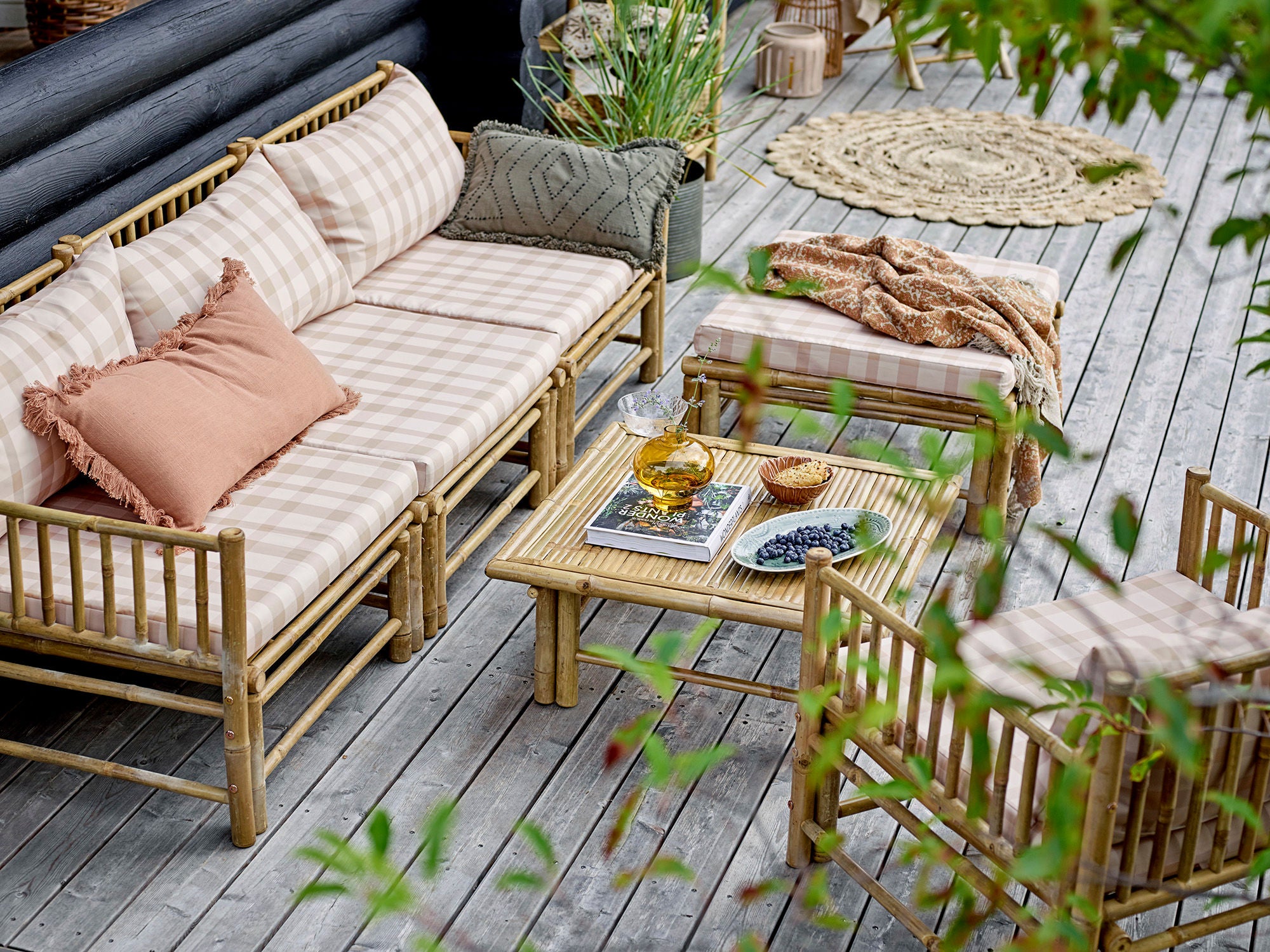 Bloomingville Corfu Table basse, Naturel, Bambou
