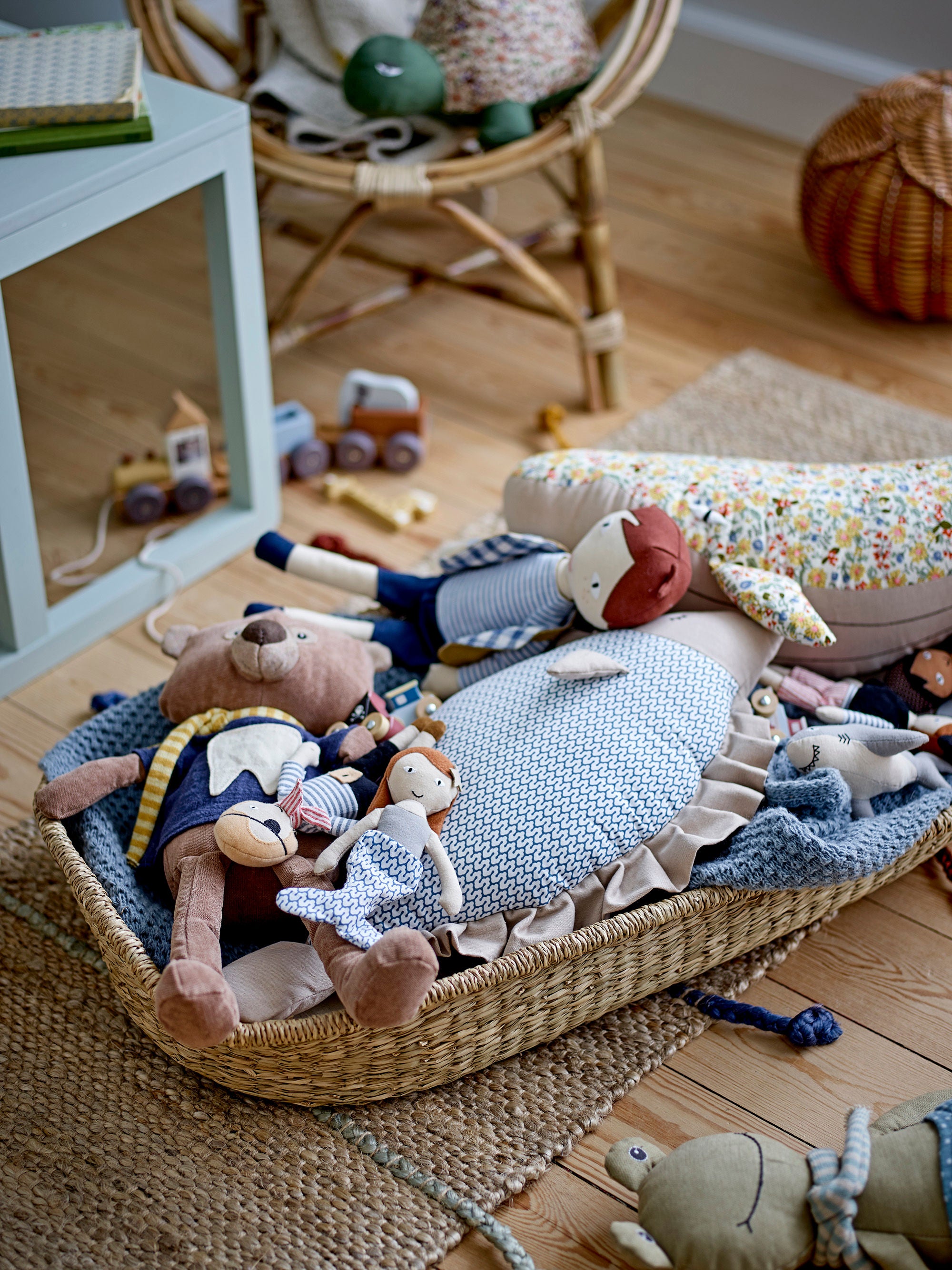 Bloomingville MINI Kate & Jonah poupée, bleu, coton