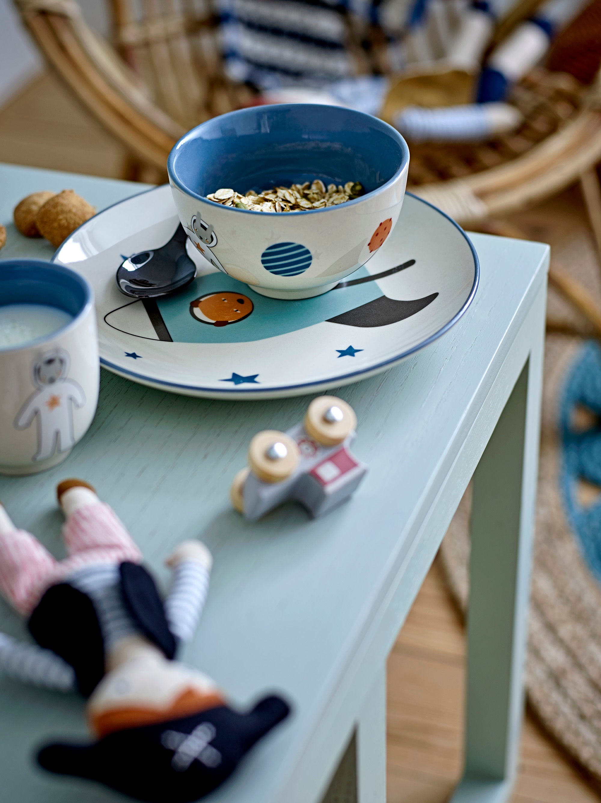 Bloomingville MINI Kate & Jonah poupée, bleu, coton