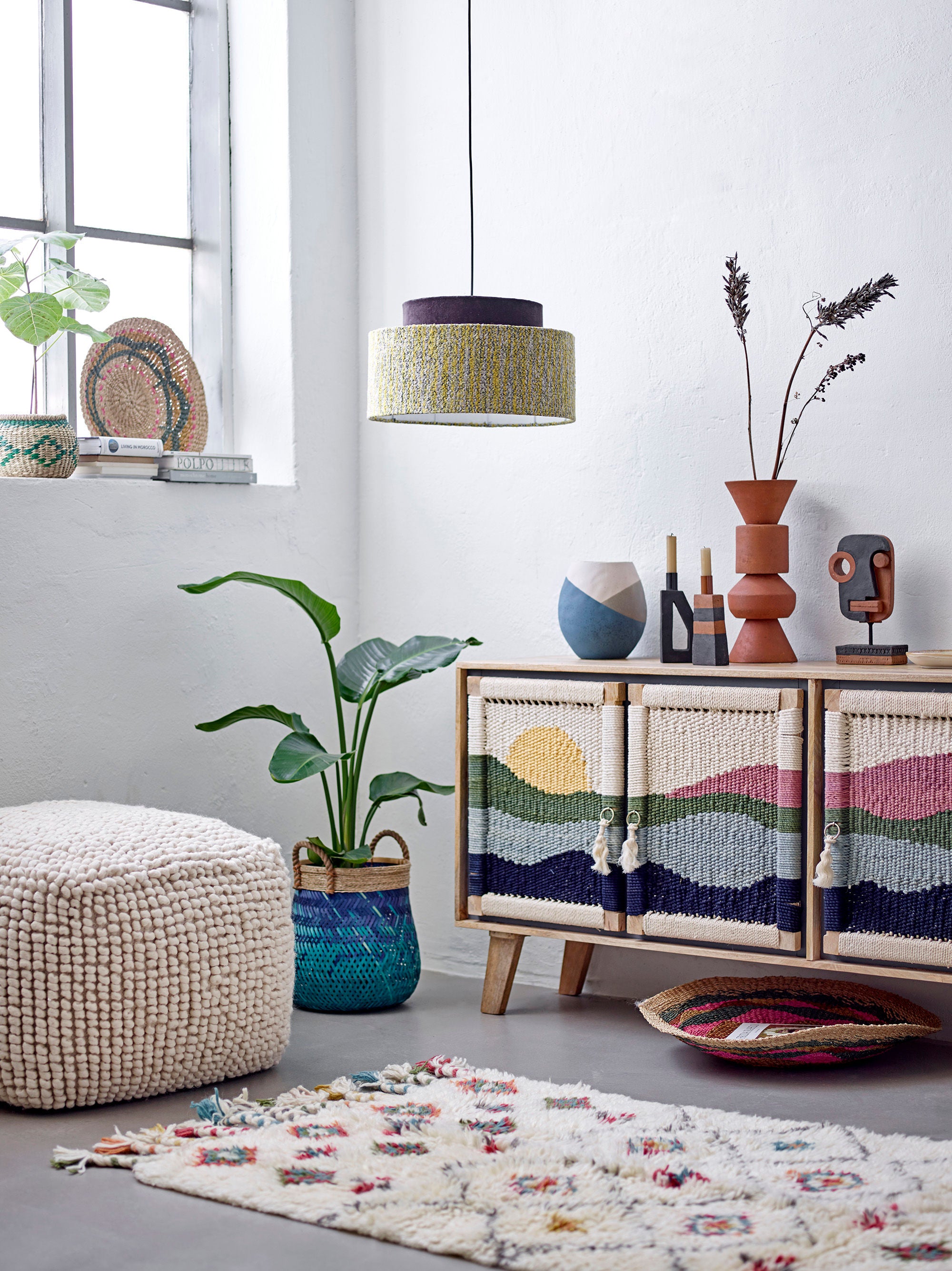 Creative Collection Puf Suna, Naturaleza, Lana